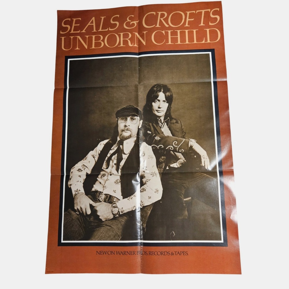 Seals & Crofts Unborn Child Vintage 1991 Promo Flat Poster 23x35 Warner Bros.